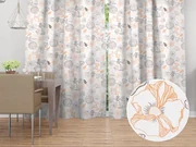 Biante Bavlnený záves Sandra SA-526 Hnedé vlčie maky na bielom 150x140 cm