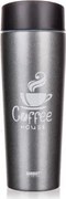 Cestovný termohrnček Coffee 350 ml, šedý%