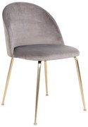 Svetlosivé zamatové jedálenské stoličky v súprave 2 ks Geneve – House Nordic