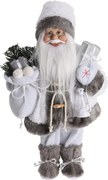 Santa Claus – bielosivý 45 cm