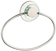 BISK Erga GECO, prsteňový držiak na uteráky na prísavky, číra-chrómová, ERG-06723