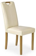 Stolička Caro drevo/ekokoža buk/krém 42x58x96