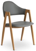 WILLY Jedálenská stolička sivá ekokoža