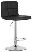 Barová stolička PROT - čierny zamat / chrómový podstavec