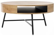 Halmar Konferenčný stolík CAMILA 41x80 cm zlatý dub/čierna HA0150