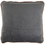 Šedý semišový vankúš - 45 * 45 * 10cm