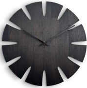 Luxusné dubové nástenné hodiny čierne - GAIOP: Farba čierna RAL 9005 30 cm 4633-107908 MAS014-3169-BLACK- 30