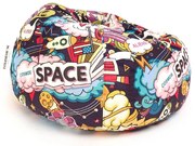 Sedací vak pre deti Sakwa M – motív vesmír