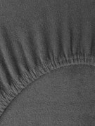 II. akosť Froté plachta do postieľky 70 × 140 cm - tmavo sivá