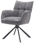 Sivé čalúnené jedálenské kreslá v súprave 2 ks Marilla – Unique Furniture