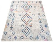 Koberec DENVER G025A FAA - biely, tmavomodrý