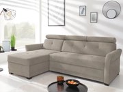 Rohová sedacia súprava Parris, hnedo-béžová taupe látka, ľavý roh%