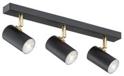 Argon 1476 - Bodové svietidlo LAGOS 3xGU10/5W/230V čierna/mosadz