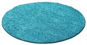 Koberec Shaggy Life tyrkysový - kruh