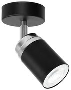 Bodové svietidlo RENO 1xGU10/8W/230V čierna/chróm