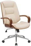 Kancelárska stolička Yankton - Orech / Krémová