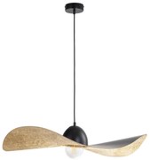 Luster na lanku KAPELLO 1xE27/60W/230V pr. 76 cm čierna/zlatá