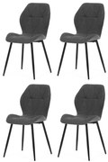 Sada jedálenských stoličiek CT-285 GREY2, 4 ks