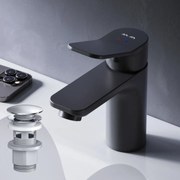 Umývadlová batéria AM.PM X-Joy FXA82122 jednopáková s odtokovým ventilom, čierna