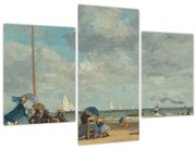 Obraz - Eugène Boudin, Beach  at Trouville, reprodukcia (90x60 cm)