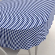 Biante Bavlnený oválny obrus Sandra SA-057 Modro-biele kocky 100x140 cm