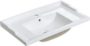 Comad Nábytkové keramické umývadlo UM- CFP F80 RETRO, 81x46 cm, biela lesklá