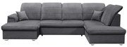 Rohová sedacia súprava Amsterdam L sivá Viton 203