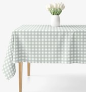 Goldea hranatý obrus 100% bavlnené plátno - šalviovo zelené kocky 80 x 80 cm