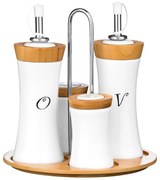 4-dielna sada na korenie a olej/ocot Premier Housewares Condiment