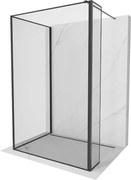 Mexen Kioto sprchová stena Walk-in 90 x 70 x 30 cm, čierny vzor, čierna - 800-090-070-221-70-70-030