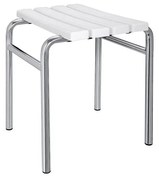 Stolička 44x45 cm strieborná/biela