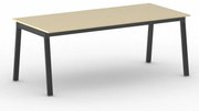 Rokovací kancelársky stôl PRIMO BASIC, 200x90 cm, čierna podnož, breza