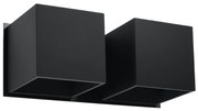 Nástenné svietidlo Quad, 2x čierne kovové tienidlo