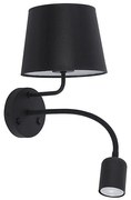 Nástenná lampa MAJA 1xE27/15W/230V + 1xGU10/10W/230V čierna