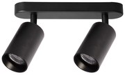Bodové svietidlo Pipe, 2x čierne kovové tienidlo, b