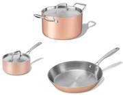 Elmich Sada medeného riadu Tria Copper 3 ks, 1 a 2 hrnce