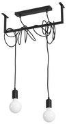 Závesné svietidlo Salamanca 2, čierne telo svietidla