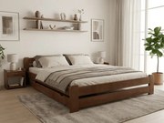 Posteľ Laura 180 x 200 cm, dub Rošt: S latkovým roštom, Matrac: Matrac SOMMERA 18 cm