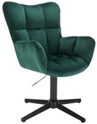 LuxuryForm DESIGN Kreslo AURORA VELUR na čiernom kríži - zelené