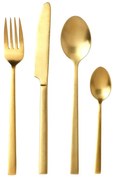 Oceľový príbor v mosadznej farbe 16 ks Brass – Bitz