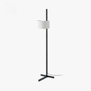 Faro Stand Up stojacia lampa čierna/biela, minimalistická, E27, 175 cm