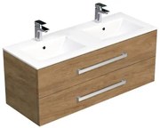 Kúpeľňová skrinka s umývadlom SAT Cube Way 120x53x46 cm Hickory dub CUBE461202DHMOD