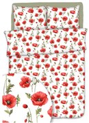 Obliečky krepové Maky biele TiaHome - 1x Vankúš 90x70cm, 1x Paplón 140x200cm