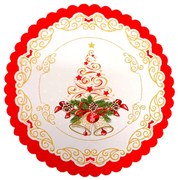 Vianočný okrúhly obrus Homa TREE red Ø 35 cm