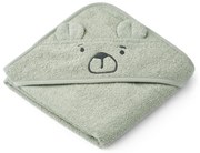 LIEWOOD Detská osuška s kapucňou Albert Bear Dove Blue