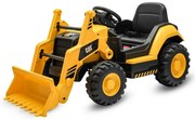Detský elektrický traktor Baby Mix CAT, žltý