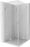 Mexen Lunar-F Duo, skladací sprchový kút 70 x 70 cm, 8mm číre sklo, oceľový profil, 836-070L-070P-97-00