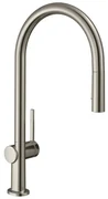 Hansgrohe M54, drezová batéria Talis s výsuvnou spŕškou, vzhľad nehrdzavejúcej ocele, HAN-72800800