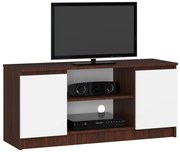 Stolík pod TV RTV 120 2D 1P wenge / biely