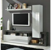 Obývacia stena LENOR biela/antracit